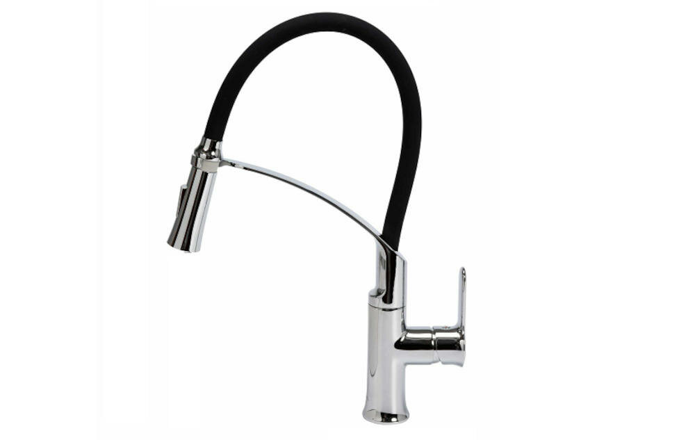 FALA-FLEXIBLE bateria zlewozmywak kuchenny gospodarczy regulowany wylot elastyczne wężyki stal nierdzewna