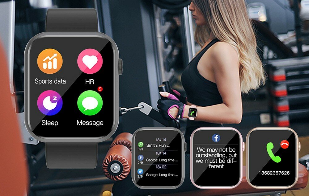 Smartwatch COLMI P9 ekran bateria pomiar czujniki zdrowie sport tryby aplikacje łączność
