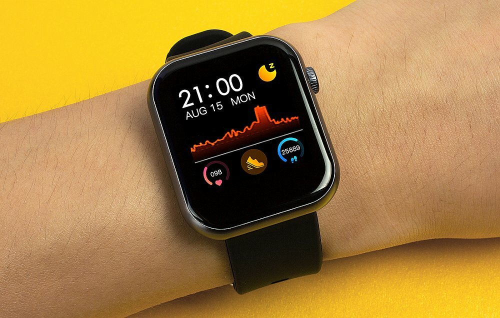 Smartwatch COLMI P9 ekran bateria pomiar czujniki zdrowie sport tryby aplikacje łączność