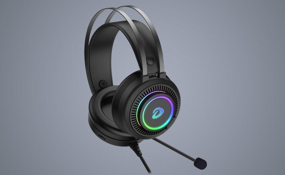 Słuchawki DAREU EH416 RGB Czarne KSZTAŁT WAGA ZŁĄCZA KOMPATYBILNOŚĆ