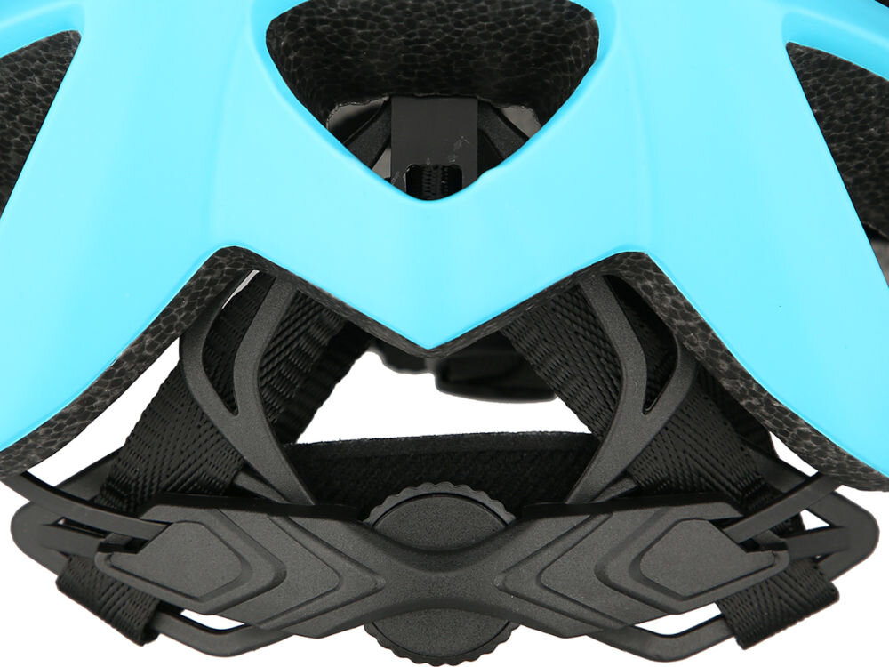 Kask rowerowy NILS EXTREME MTW24 Fioletowo-niebieski MTB (rozmiar M) regulacja pokrętło pasek