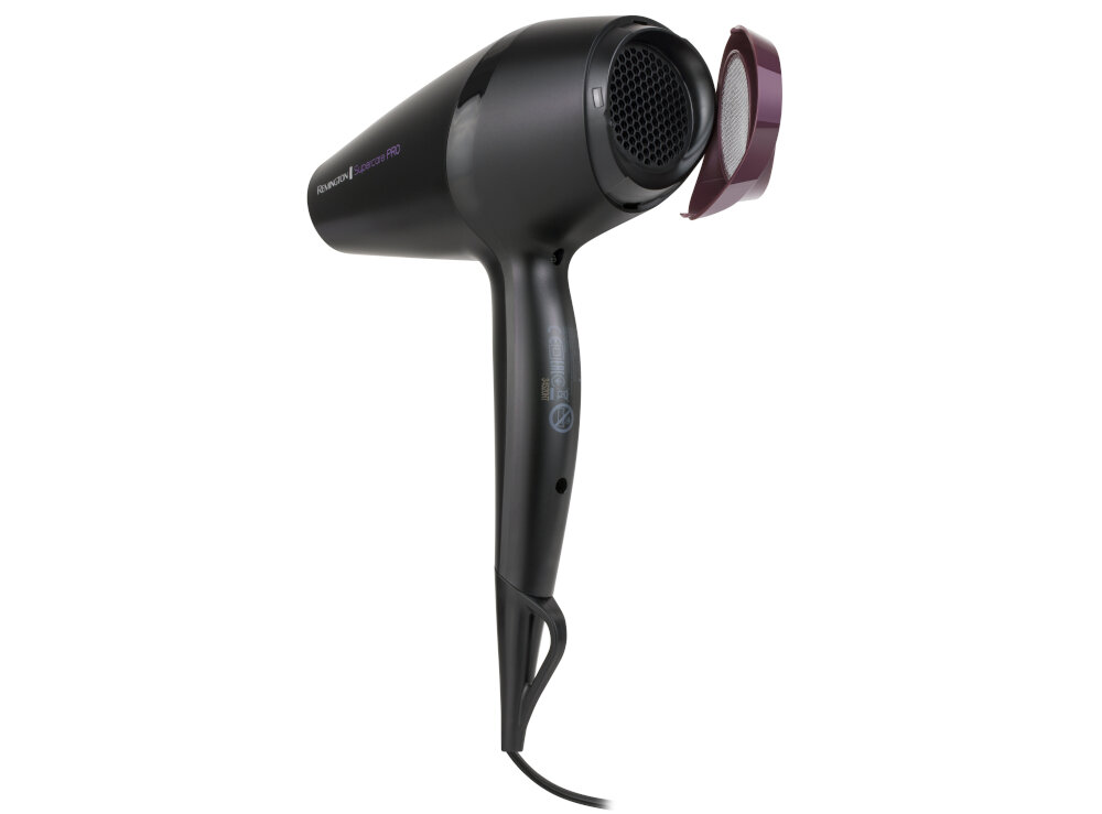 Suszarka REMINGTON SuperCare AC7200W zdejmowana tylna kratka czyszczenie higiena demontaż