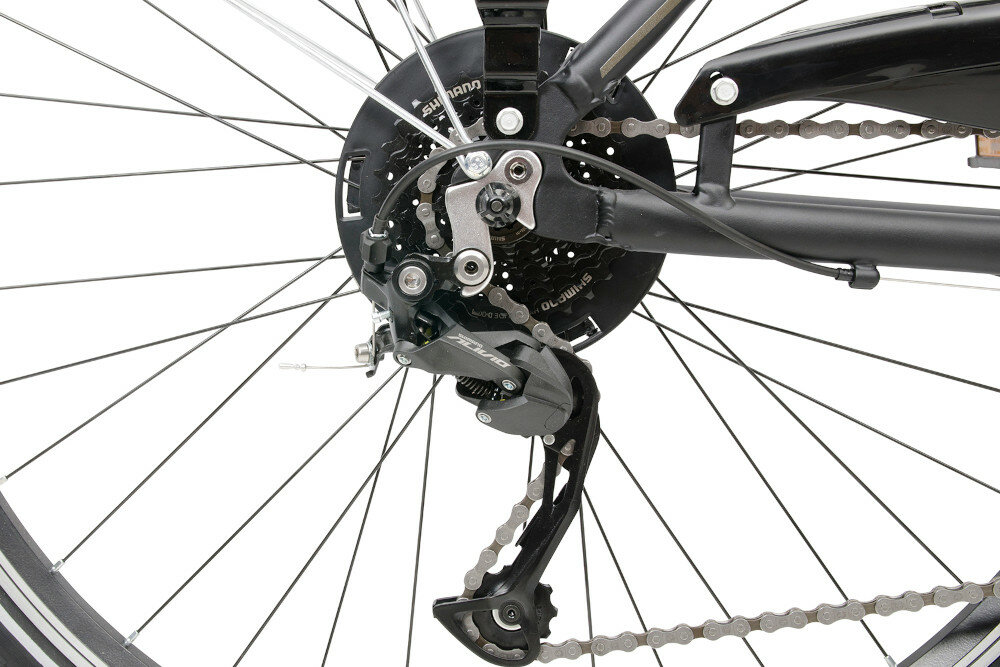 Rower trekkingowy INDIANA X-Road 3.0 M20 28 cali męski Czarny przerzutki shimano