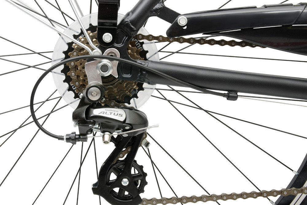 Rower trekkingowy INDIANA X-Road 1.0 M18 28 cali męski Czarny przerzutki shimano