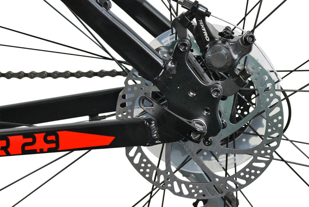 Rower górski MTB INDIANA X-Pulser 2.9 M18 29 cali męski Czarno-czerwony hamulce tarczowy mechaniczny