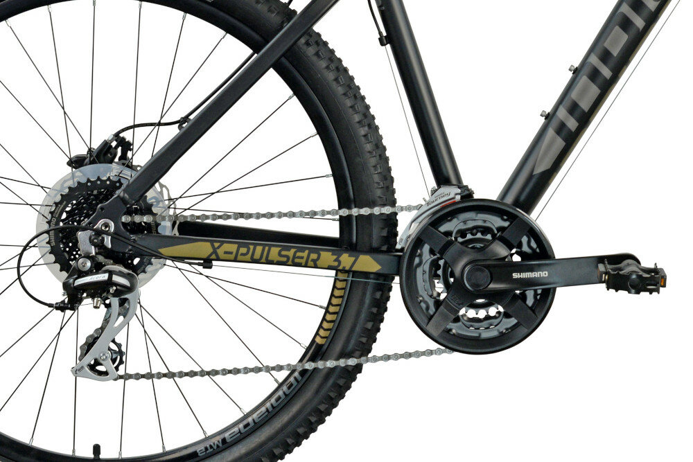 Rower górski MTB INDIANA X-Pulser 3.7 M20 27.5 cala męski Czarno-brązowy kola wielkosc