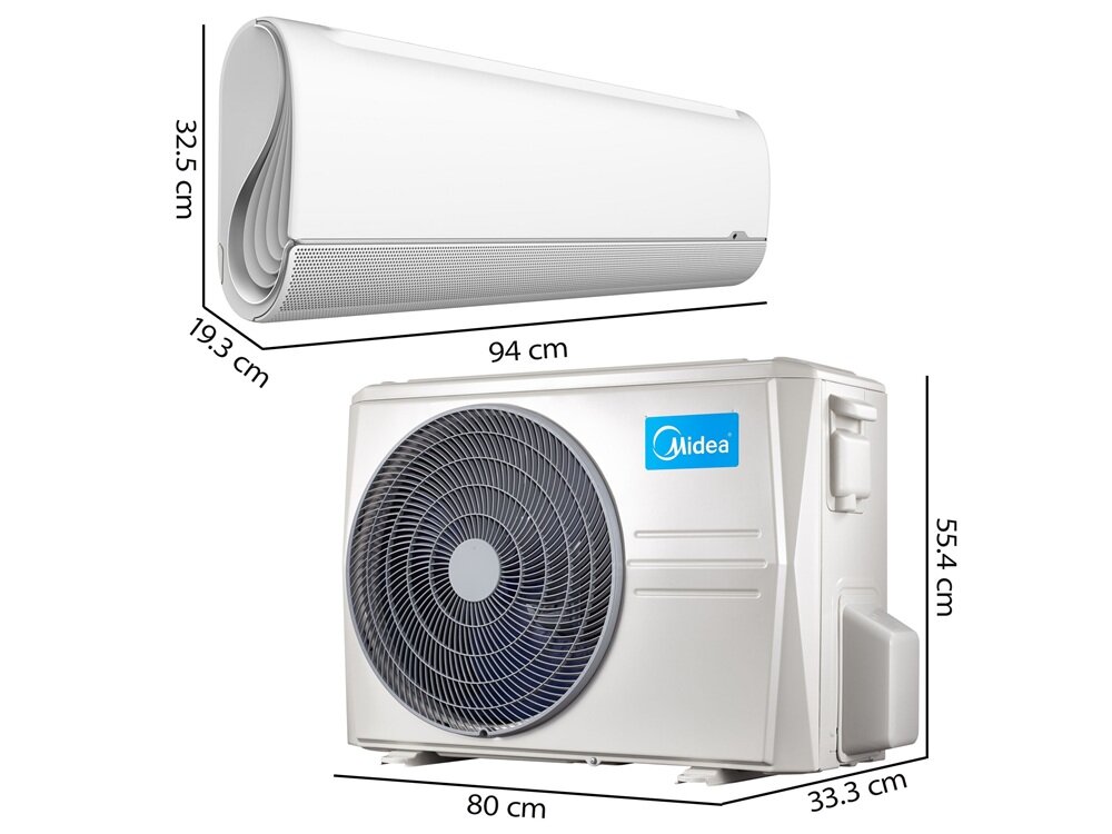 Klimatyzator MIDEA Split Breezeless MSFAAU-12HRFN8-QRD6GW