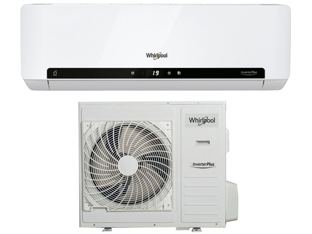 Klimatyzator WHIRLPOOL Split SPIW318L z usługą montażu 3 tryby szybkości doskonała cyrkulacja powietrza równomierny rozkład temperatury czujnik temperatury wbudowany w pilocie automatycznie ustawia najbardziej komfortowe parametry