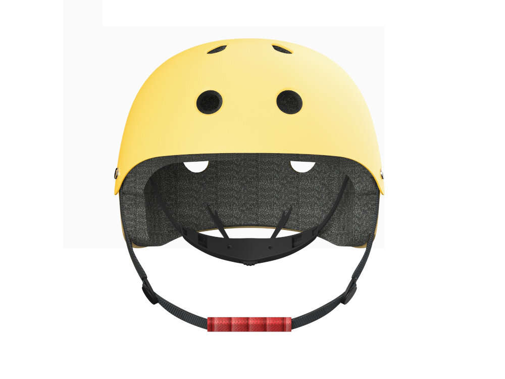 Kask dla dorosłych NINEBOT BY SEGWAY Żółty L podwójna ściółka osłoni czoło skronie zabezpieczy tył głowy górna warstwa do ochrony głowy druga warstwa absolute wstrząsy i pochłania siłę uderzenia