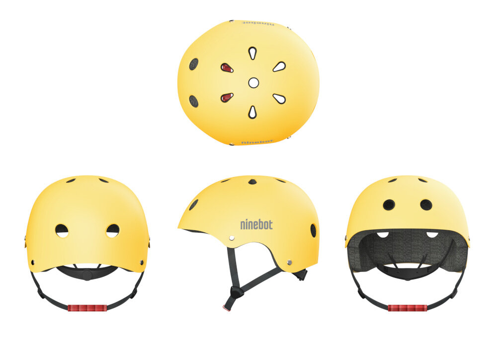 Kask dla dorosłych NINEBOT BY SEGWAY Żółty L 11 otworów wentylacyjnych niewielka waga 390 gram