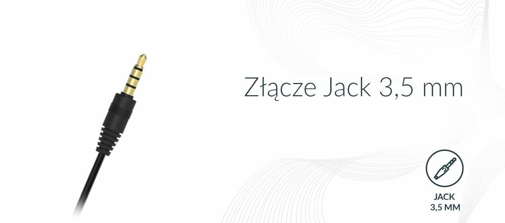 SŁUCHAWKI AXTEL VOICE PC28 DUO NC JACK 3,5MM Z MIKROFONEM CZARNE konfiguracja złącza 3.5 mm