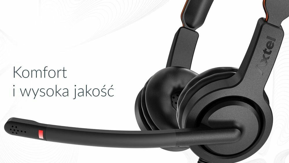 SŁUCHAWKI AXTEL VOICE UC40 DUO HD NC USB Z MIKROFONEM CZARNE właściwości jakość