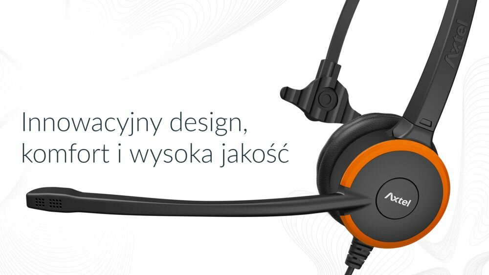 SŁUCHAWKI AXTEL PRIME MS HD MONO NC USB regulacja nauszniki poduszki komfort