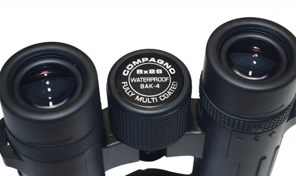 Lornetka BRAUN Compagno 8x26 WP 26-milimetrowa średnica obiektywów powłoki antyodblaskowe BAK-4 od 4 metrów do nieskończoności 
