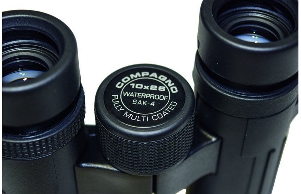 Lornetka BRAUN Compagno 10x26 WP 26-cio milimetrowa średnica obiektywów  BAK-4 98 m od 4 metrów do nieskończoności  