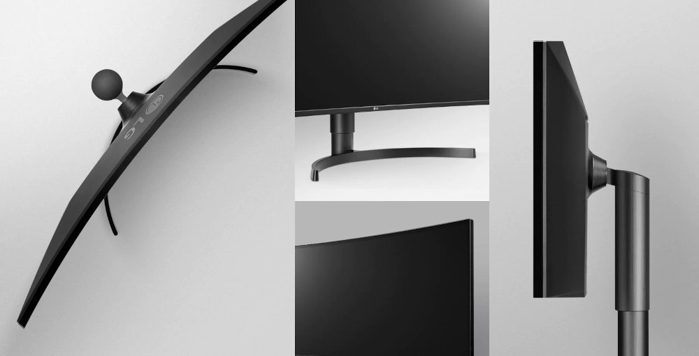 Monitor LG 34WN80C-B 34 3440x1440px IPS Curved konfiguracja ekranu kat pochylenia i wysokosc