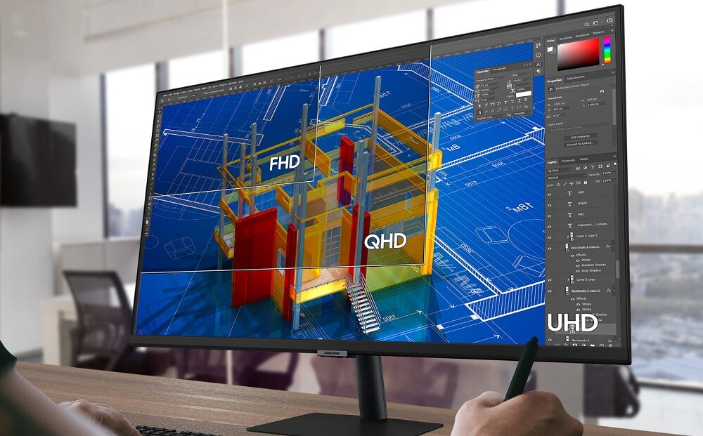 Monitor SAMSUNG LS27A700NWUXEN 27 - Rozdzielczośc 4K