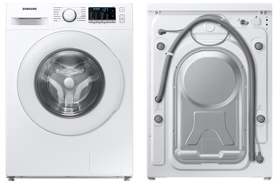 wygląd pralki z przodu i z tyłu wygląd pralki z przodu i z tyłu