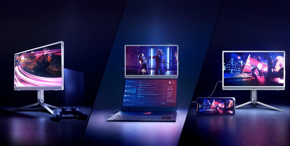 Monitor ASUS ROG Strix XG16AHP Przenośny gamingowy monitor Zapewnia płynną rozgrywkę bez efektu rozchodzenia się obrazu