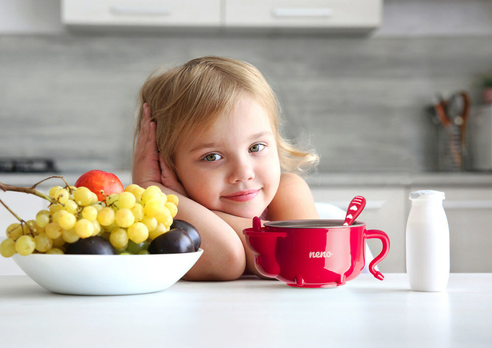 Zestaw sztuccow NENO Mucca (11 elementow) Mocna przyssawka antypislizgowa