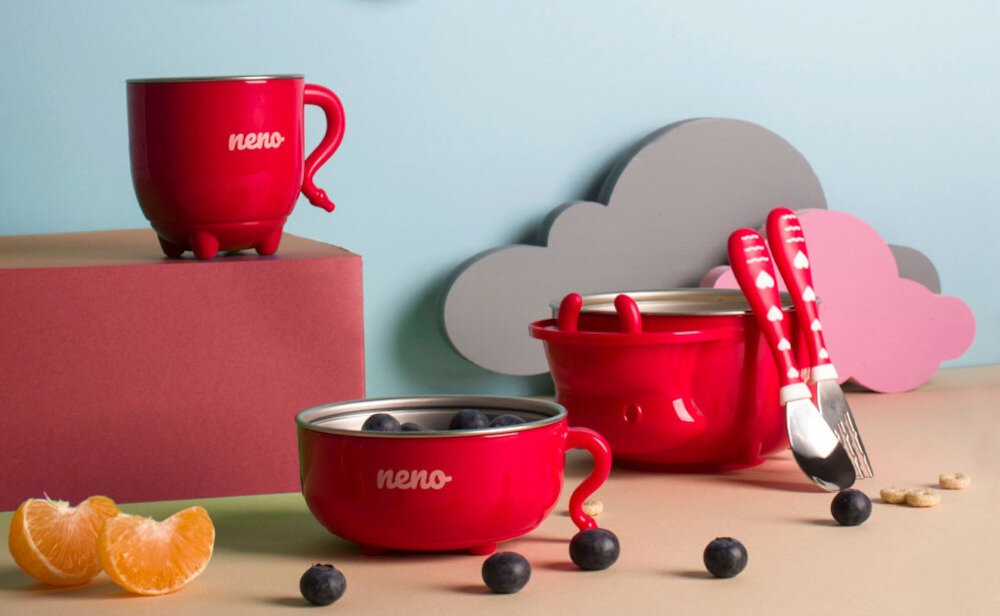 Zestaw sztuccow NENO Mucca (11 elementow) Funkcja podgrzewania i chlodzenia higiena przechowywania