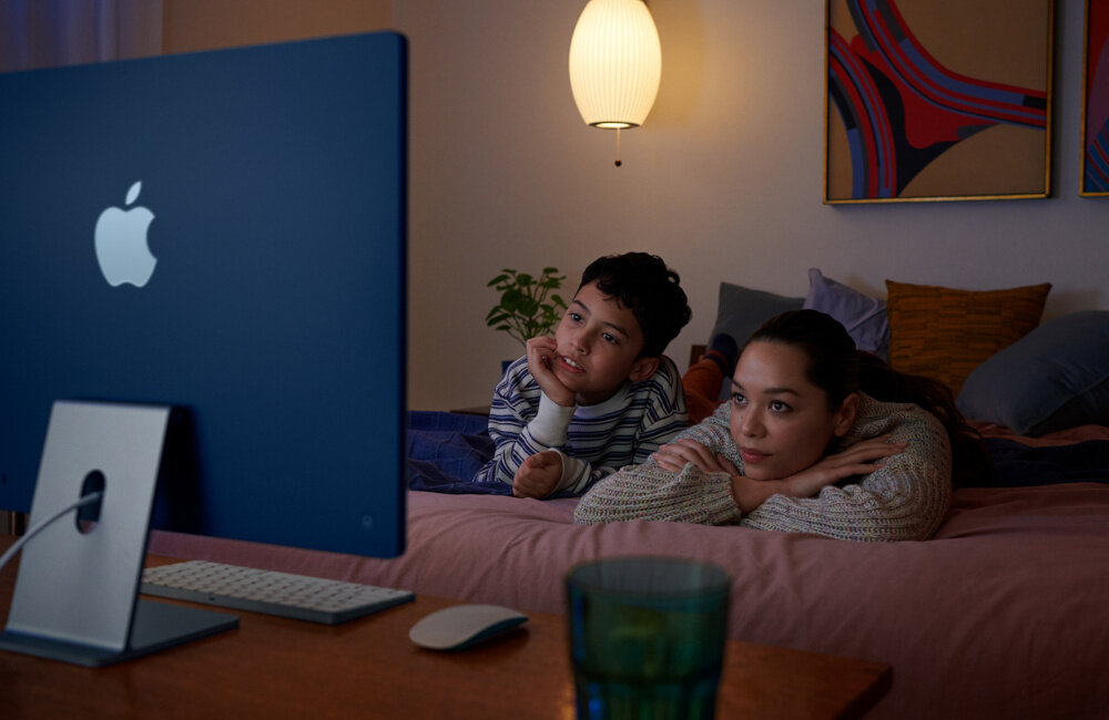 KOMPUTER AIO APPLE IMAC M1 8GB 512 GB GPU8 24 MACOS POMARANCZOWY design kolor usb thunderbolt