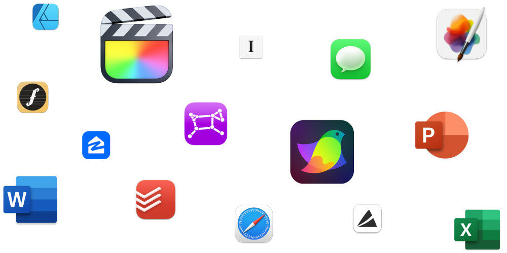 KOMPUTER AIO APPLE IMAC M1 8GB 512 GB GPU8 24 MACOS NIEBIESKI MGPL3ZE A aplikacje