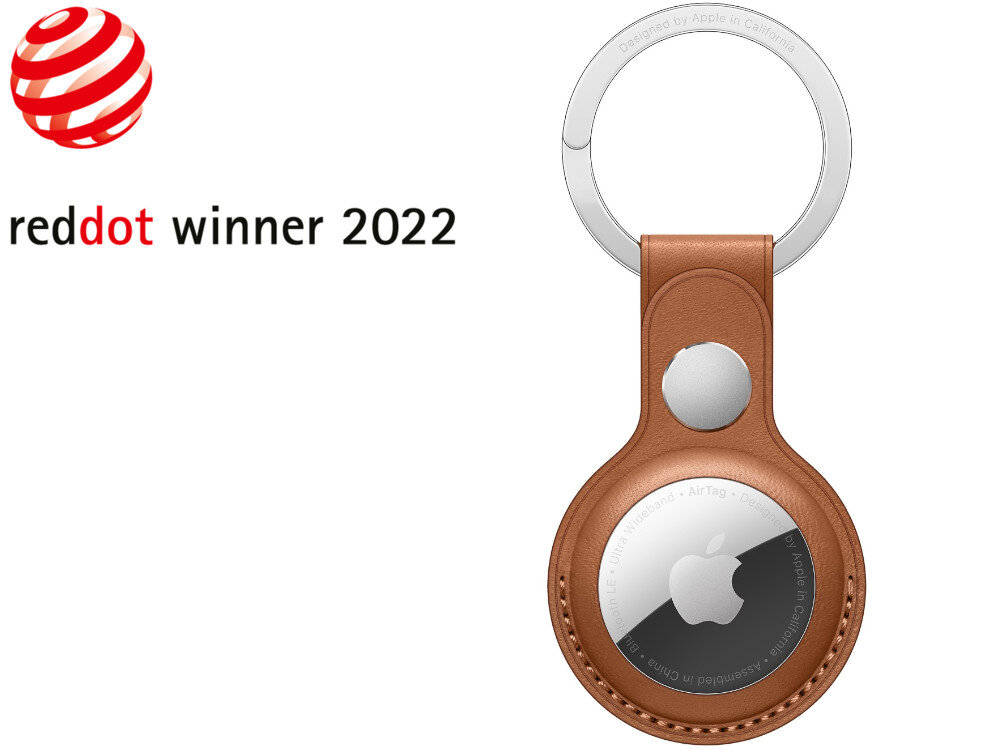 Skórzany brelok APPLE do AirTaga nagroda reddot