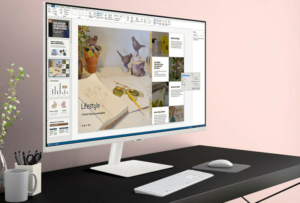 Monitor SAMSUNG Smart LS32AM501NUXEN screen mirroring dex tap view