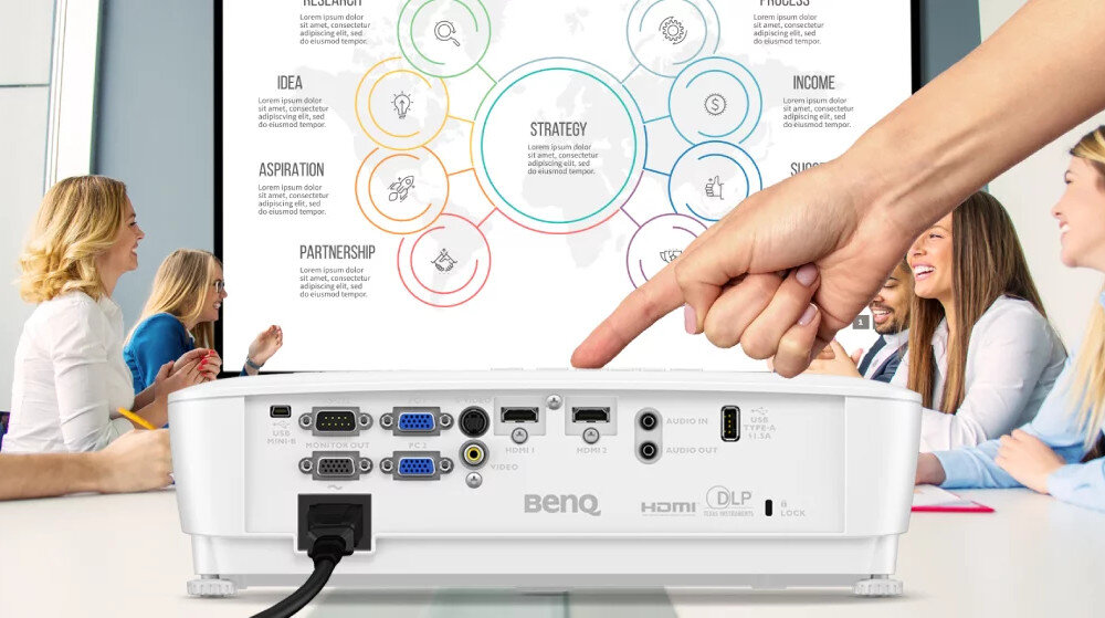 Projektor BENQ MX536 zabezpieczenie przed kradzieza