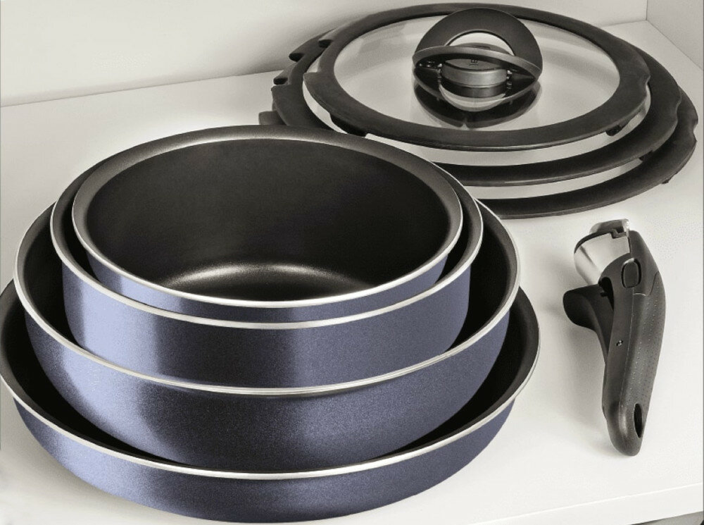 Zestaw garnkow TEFAL Ingenio Elegance L2319652 (15 elementow) wyglad