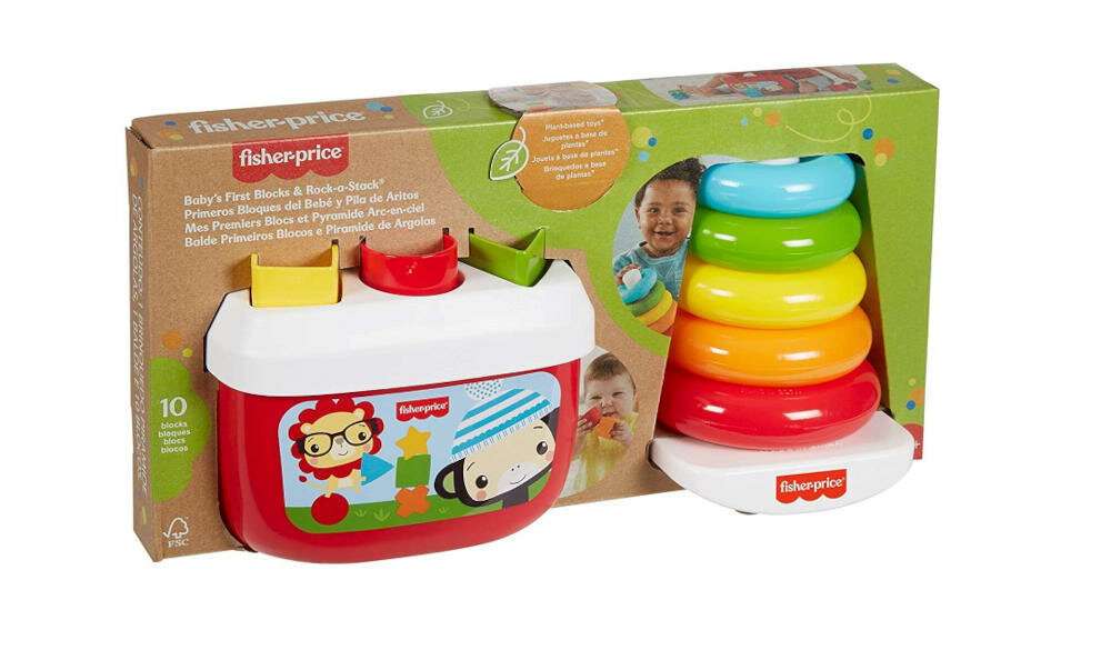 MATTEL-FISHER-PRICE-PIRAMIDKA-GRF11 opakowanie klocki instrukcja karta gwarancyjna
