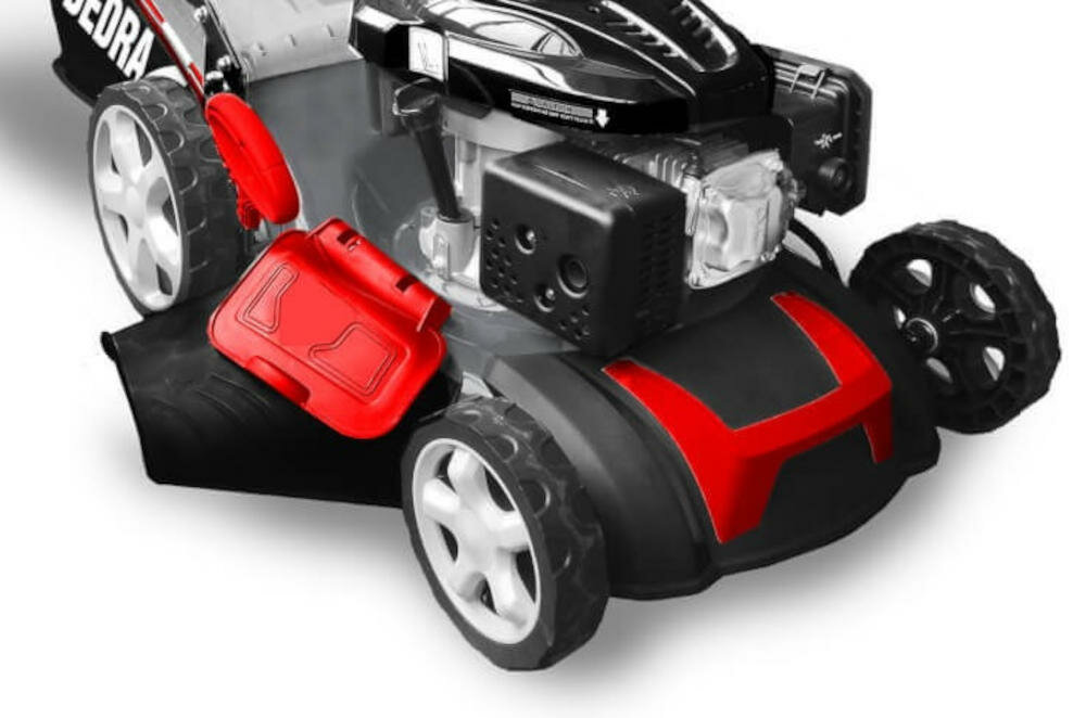 DEDRA niewielka waga kółka transportowe komfort silnik loncin wydajny podwójne ostrze efektywna praca gęsta trawa szerokość koszenia ogród