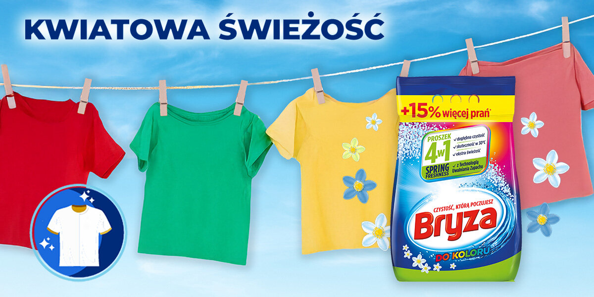PROSZEK DO PRANIA BRYZA 4W1 SPRING FRESHNESS COLOR wizualizacja Kwiatowa świeżość