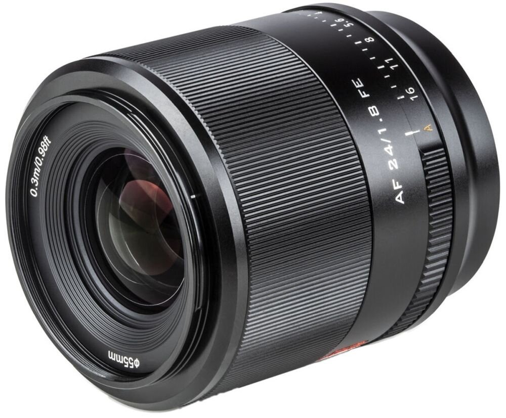 Obiektyw VILTROX AF 24mm f-1.8 FE Sony E ogniskowa przysłona ostrość pierścienie optyka soczewki powłoki montaż bagnet światło jasność zoom filtry waga