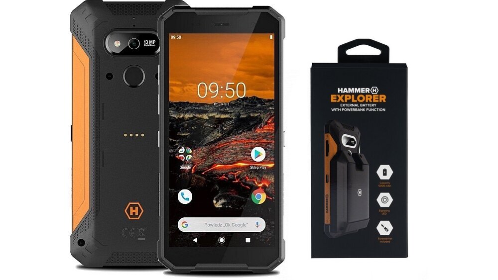Smartfon MYPHONE Hammer Explorer obudowa wytrzymałość ekran procesor bateria aparat rozdzielczość porty system wydajny ram pojemność sieć