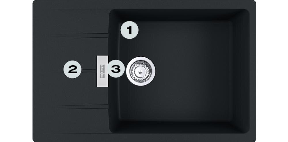 FRANKE Centro CNG 611-78 XL głęboka komora szybko wygodnie ociekacz przelew maskownica