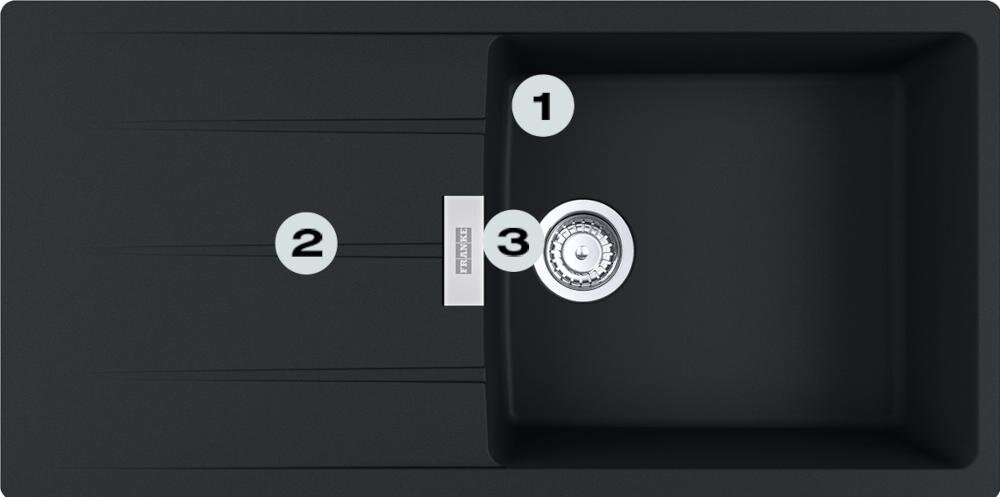 FRANKE Centro CNG 611-100 głęboka komora szybko wygodnie ociekacz przelew maskownica