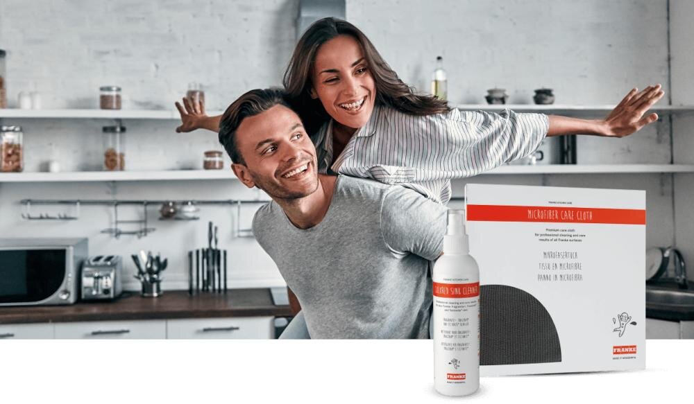 FRANKE Centro CNG 611-86 czyszczenie dbanie zlewozmywak spray ściereczka usuwanie zabrudzenia ochronna warstwa