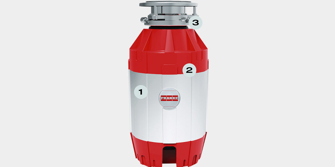 Młynek do rozdrabniania odpadów FRANKE Turbo Elite TE-125 134.0535.242 Wysoka jakość wyciszenie atmosfera ze stali szlachetnej niezawodność solidność Łatwy system montażu średnica odpływu