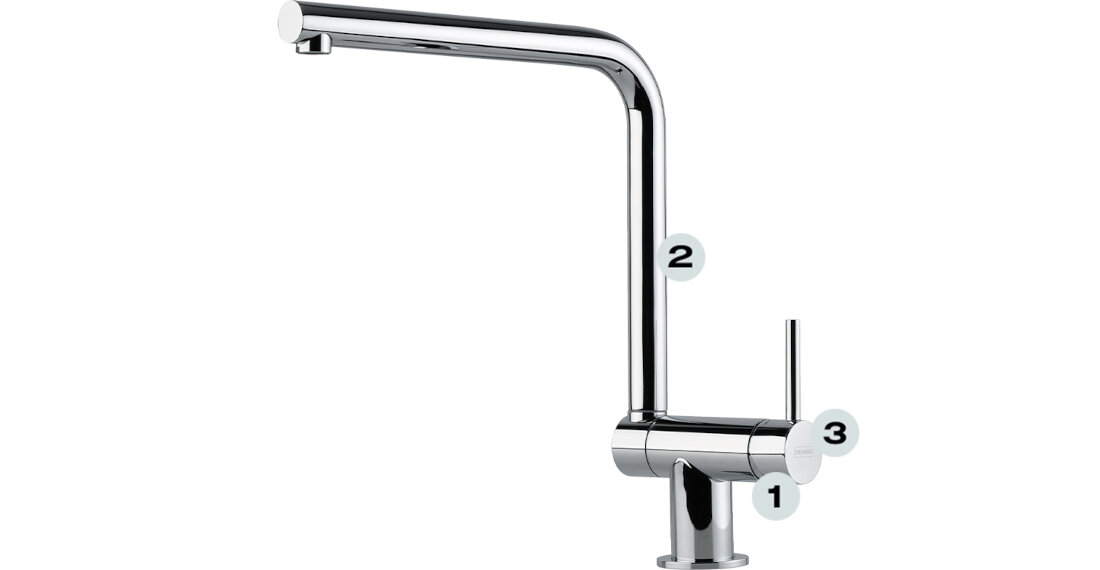 Bateria FRANKE Sirius 115.0668.279 Chrom/Onyx Trwała głowica ceramiczna Możliwości montażu oszczędność
