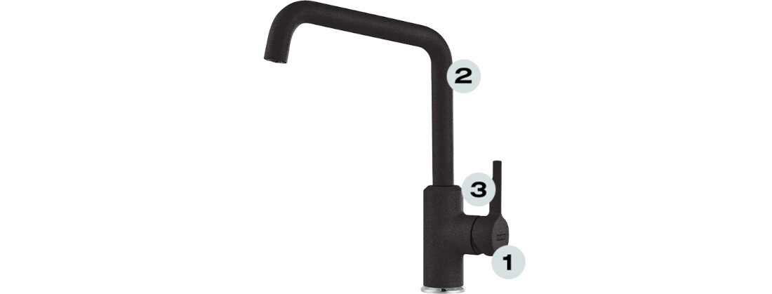 Bateria FRANKE Urban 115.0595.081 Onyx Wysoka wylewka