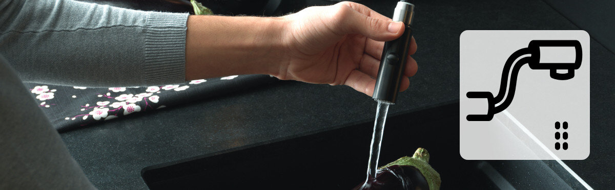 Bateria FRANKE Orbit 115.0623.147 Chrom/Cappuccino Wyciągana wylewka ułatwienie zalety