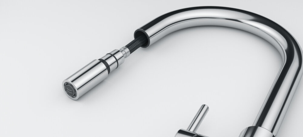 Bateria FRANKE Lina 115.0626.051 Chrom wyciągana wylewka ułatwienie