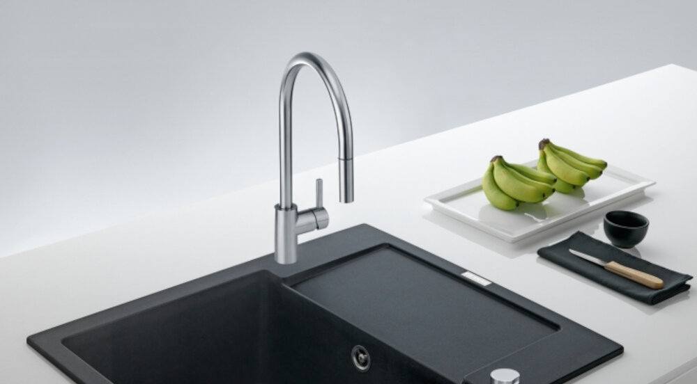 Bateria FRANKE Eos Neo 115.0590.045 Stal szlachetna Funkcja prysznica płukanie możliwości