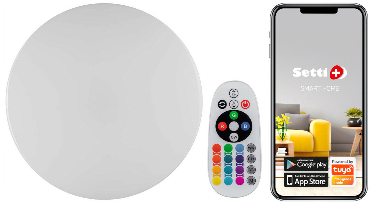 Plafon SETTI+ SCL501 Wi-Fi aplikacja