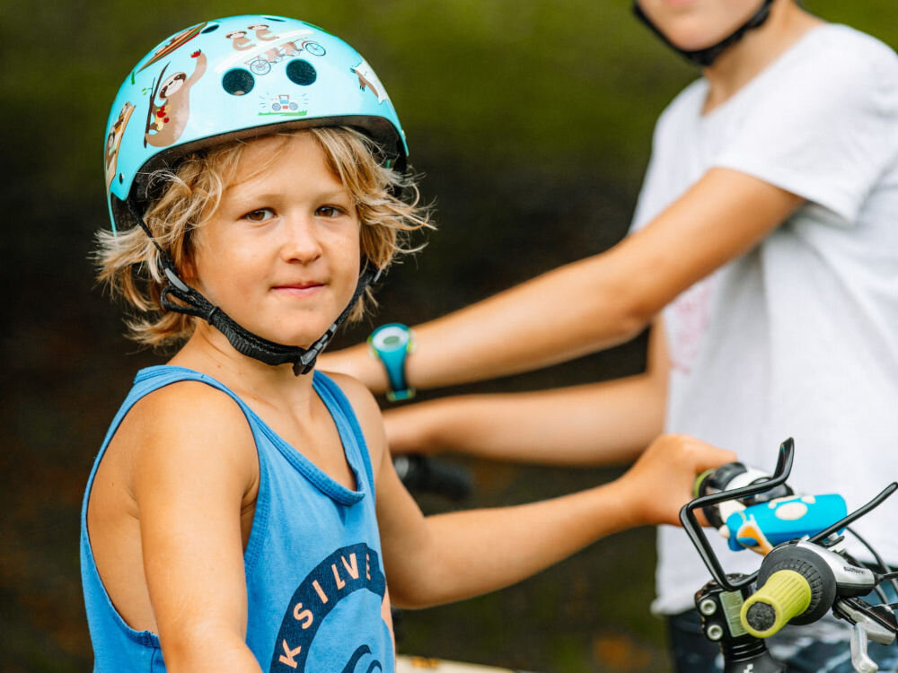 Kask HORNIT Sloth Niebieski dla Dzieci (rozmiar M) regulacja rozmiar obwód głowy