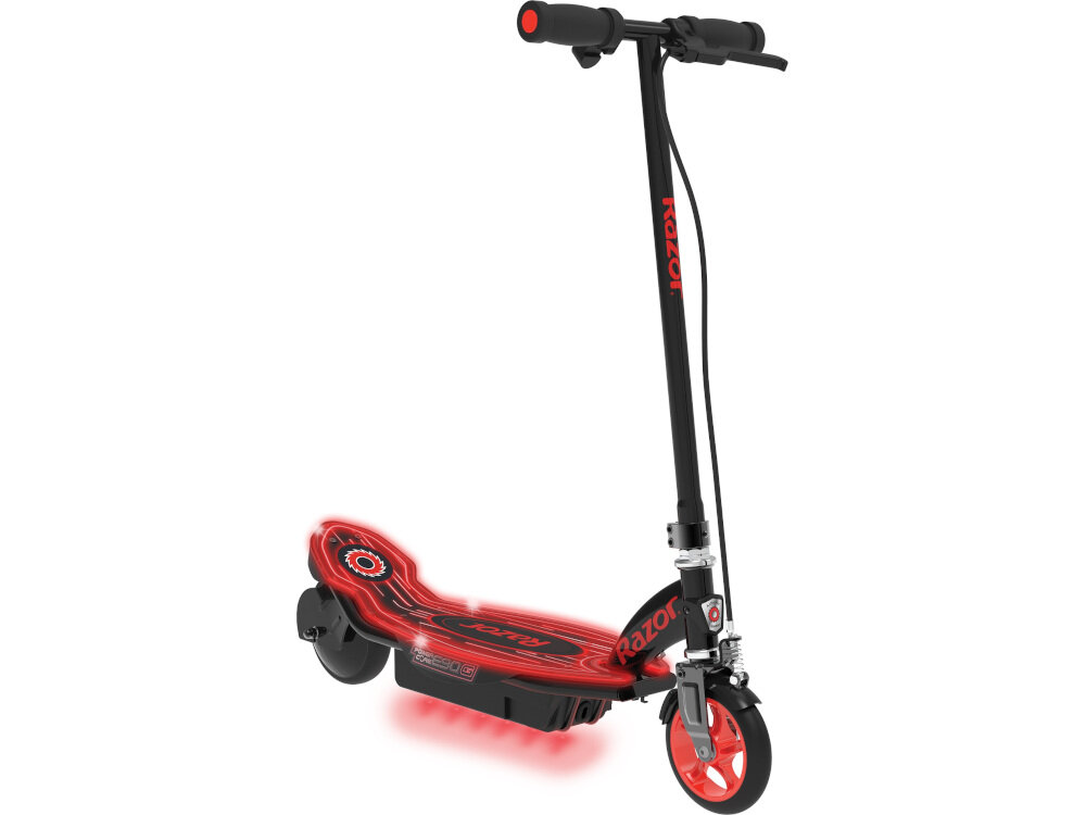 Hulajnoga elektryczna RAZOR Power Core E90 Glow Czarno-czerwony w zestawie ładowarka instrukcja obsługi w polskiej wersji językowej karta gwarancyjna