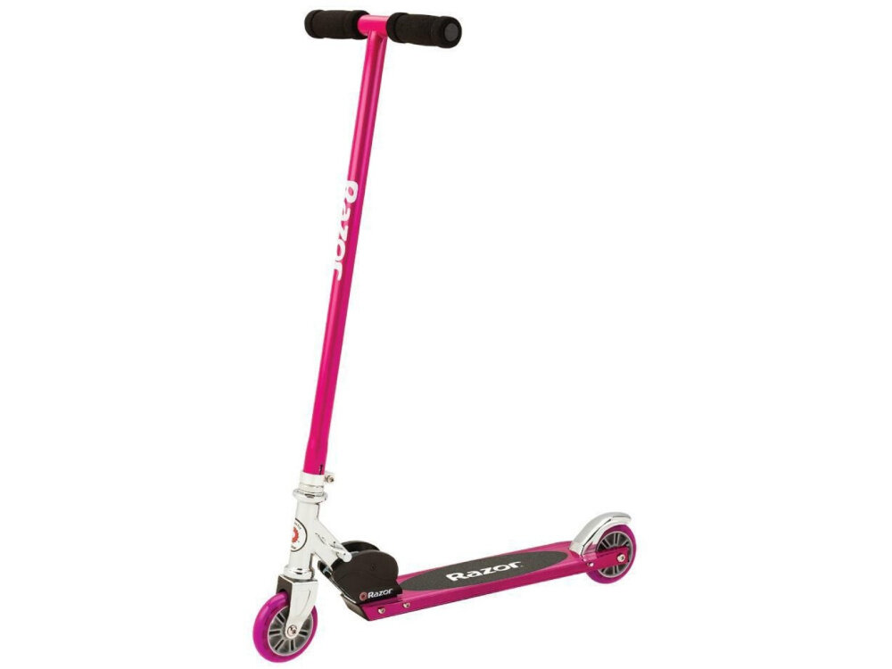 Hulajnoga RAZOR Sport S Różowy hulajnoga na białym tle niepowtarzalny design funkcjonalność niezapomnianą frajdę z jazdy ergonomiczna konstrukca solidne materiały dla dzieci w wieku od 11 lat różowa rozwój koordynacji ruchowej równowagi kondycji dziecka uniwersalny design dla dziewczynek i chłopców