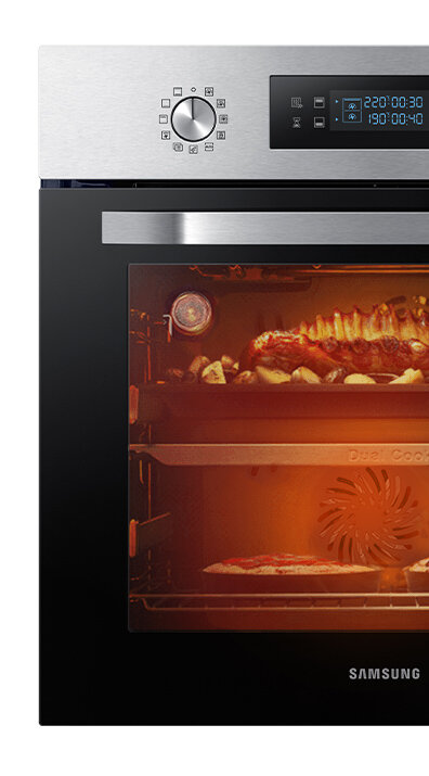 podświetlone wnętrze piekarnika